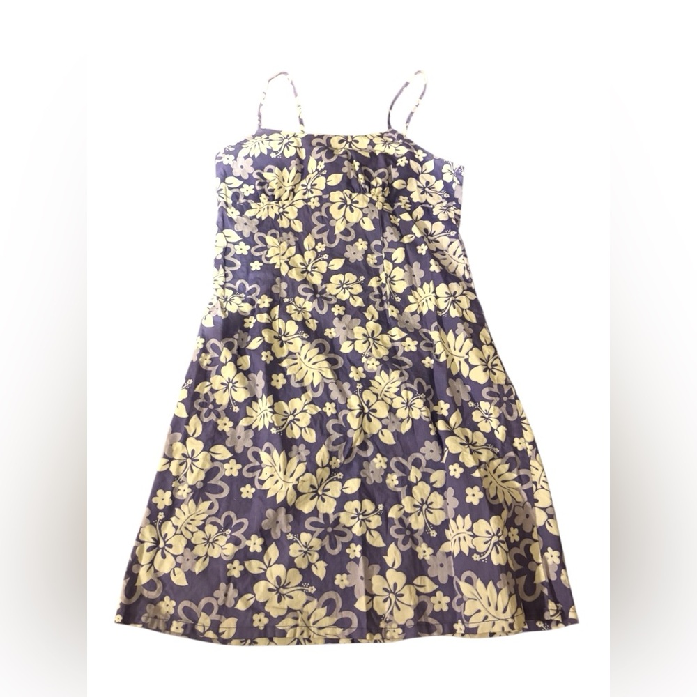 Vintage Ky’s Hawaiian Purple Floral Summer Dress Girls Size 12